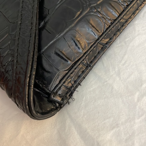 Black faux leather oversized envelope clutch - Picture 9 of 9